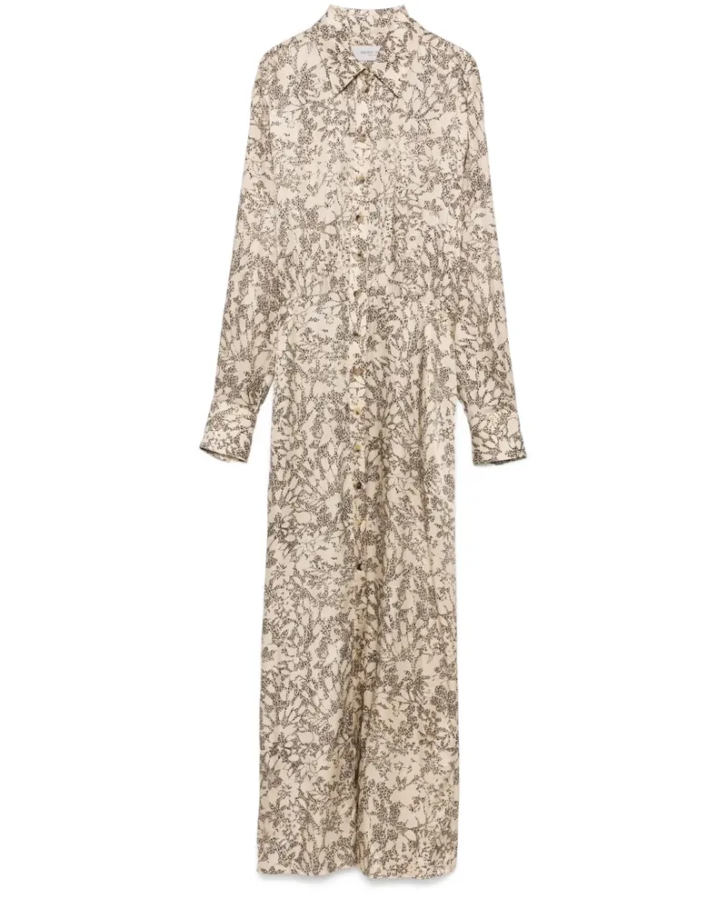 Golden Goose Maxikleid mit grafischem Print - Nude Nude