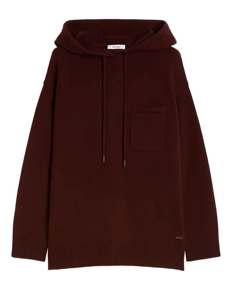 Max Mara Hoodie mit Brusttasche - Rot Rot