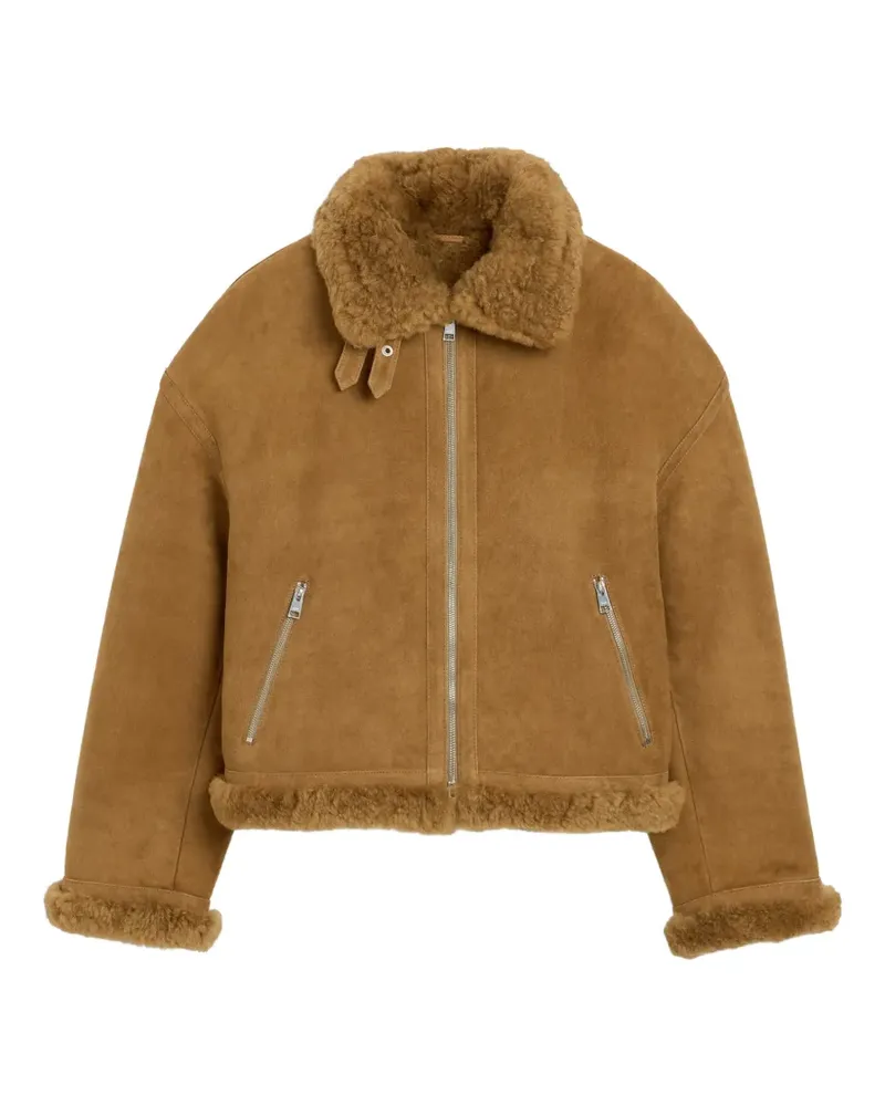 AMI Paris Pilotenjacke aus Shearling - Braun Braun