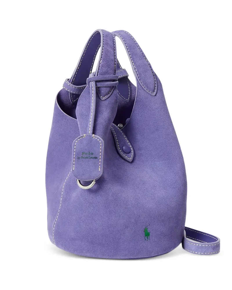 Ralph Lauren Polo Play Tote Bag aus Leder - Violett Violett