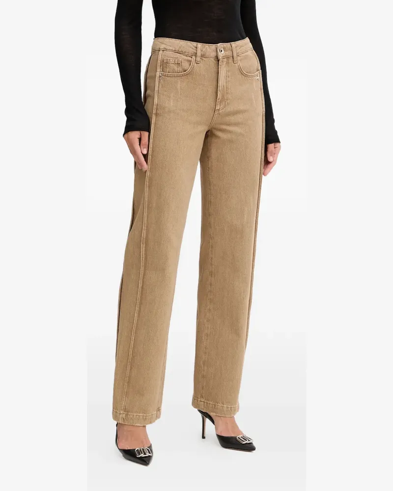 Patrizia Pepe Jeans mit Logo-Applikation - Nude Nude