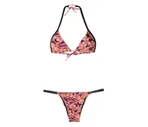 Bikini mit Blumen-Print - Rosa