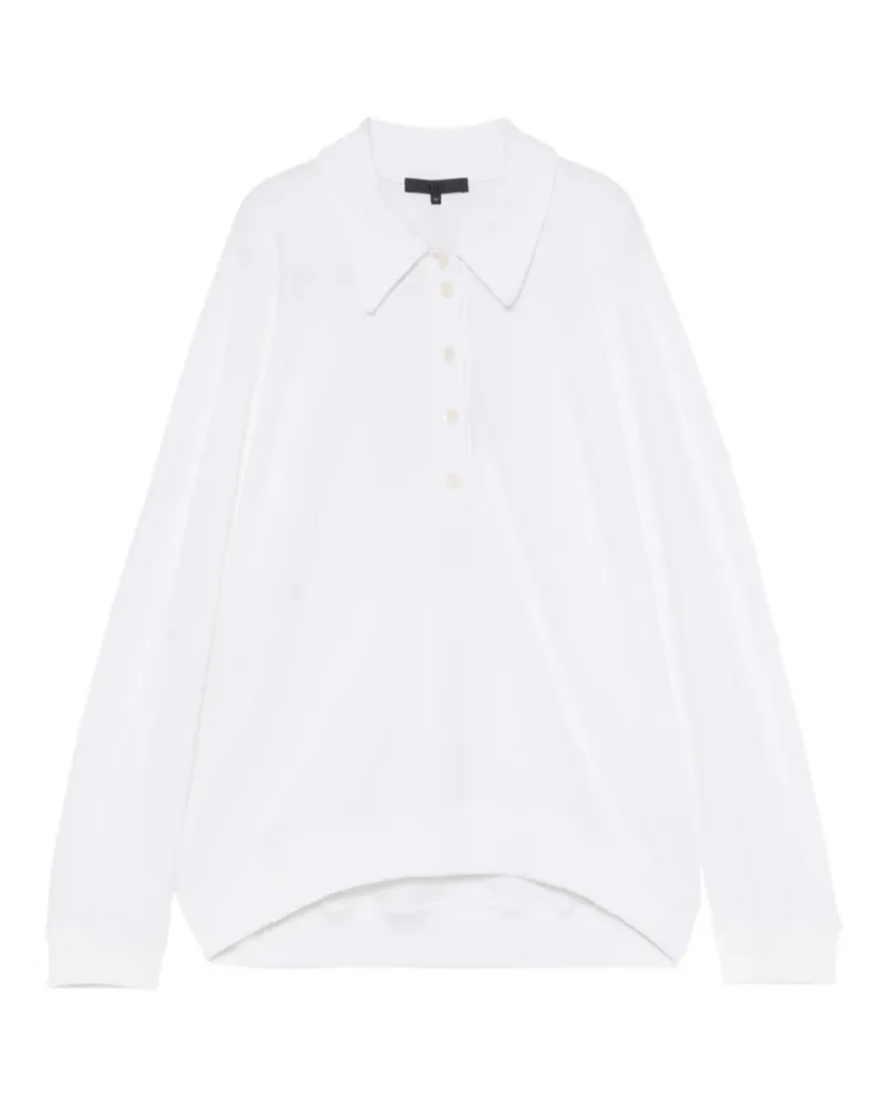 tibi Leichtes Sweatshirt mit Polokragen - Weiß Weiß