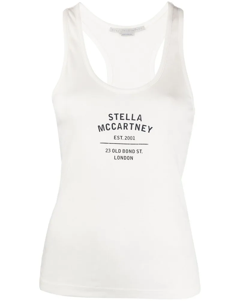 Stella McCartney Tanktop mit Racerback Weiß