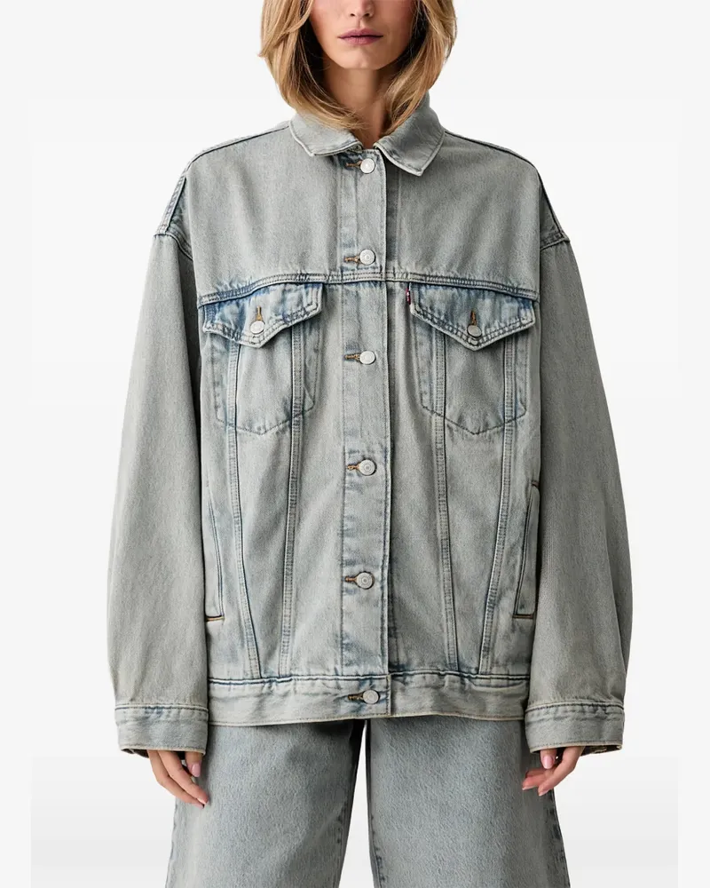 Levi's 90s Trucker Jeansjacke im Washed-Look - Blau Blau