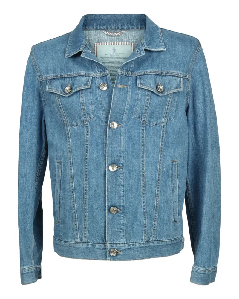Brunello Cucinelli faded-wash denim jacket - Blau Blau