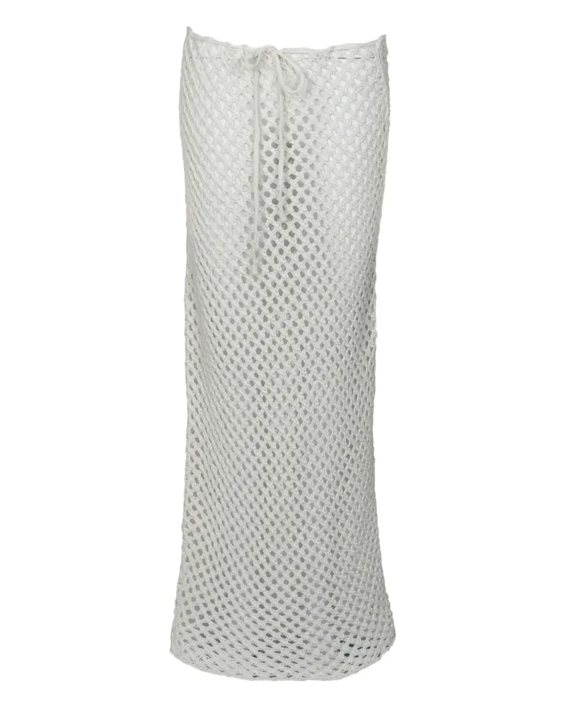 BANANHOT open-knit skirt - Weiß Weiß