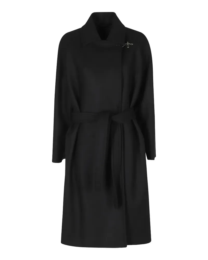 Fay Mantel mit Gürtel - Schwarz Schwarz