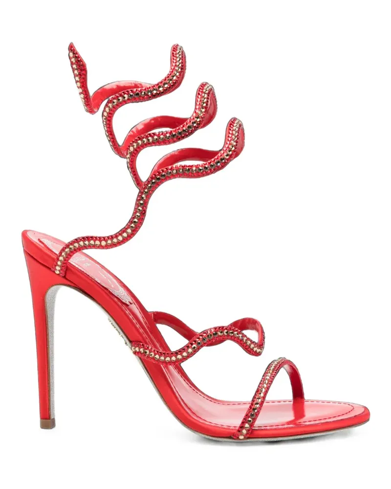 René Caovilla Cleo crystal-embellished sandals - Rot Rot