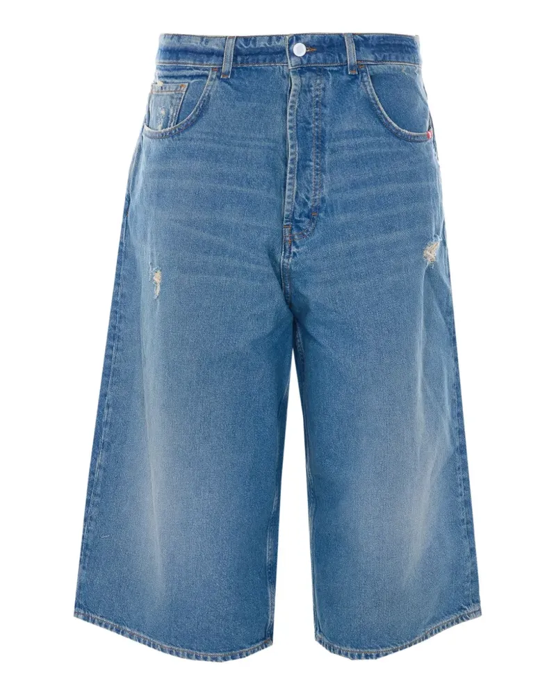Amish ripped-effect denim shorts - Blau Blau
