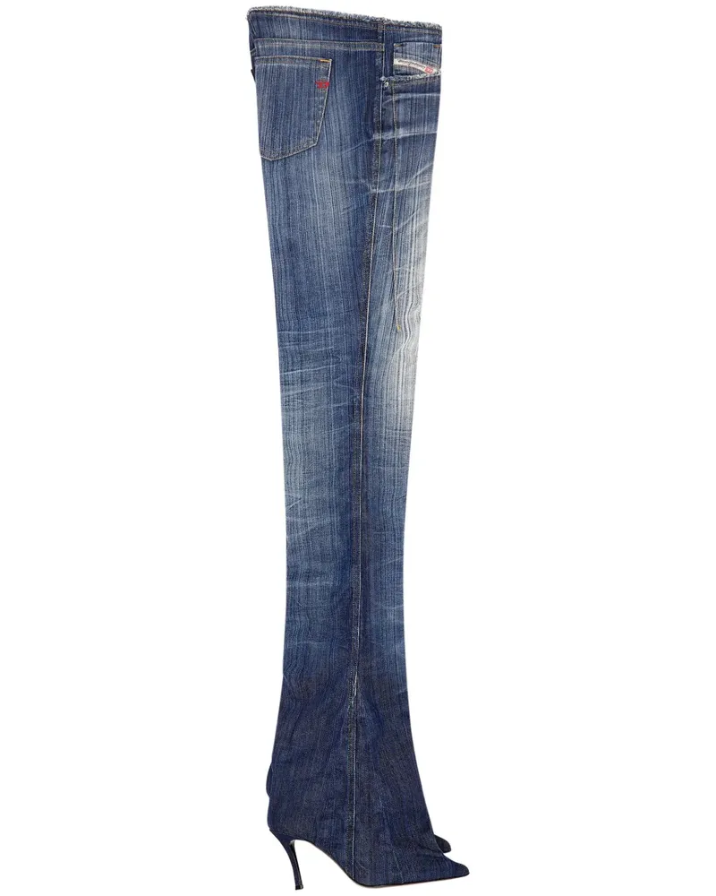 Diesel Bootcut-Jeans mit Heels - Blau Blau