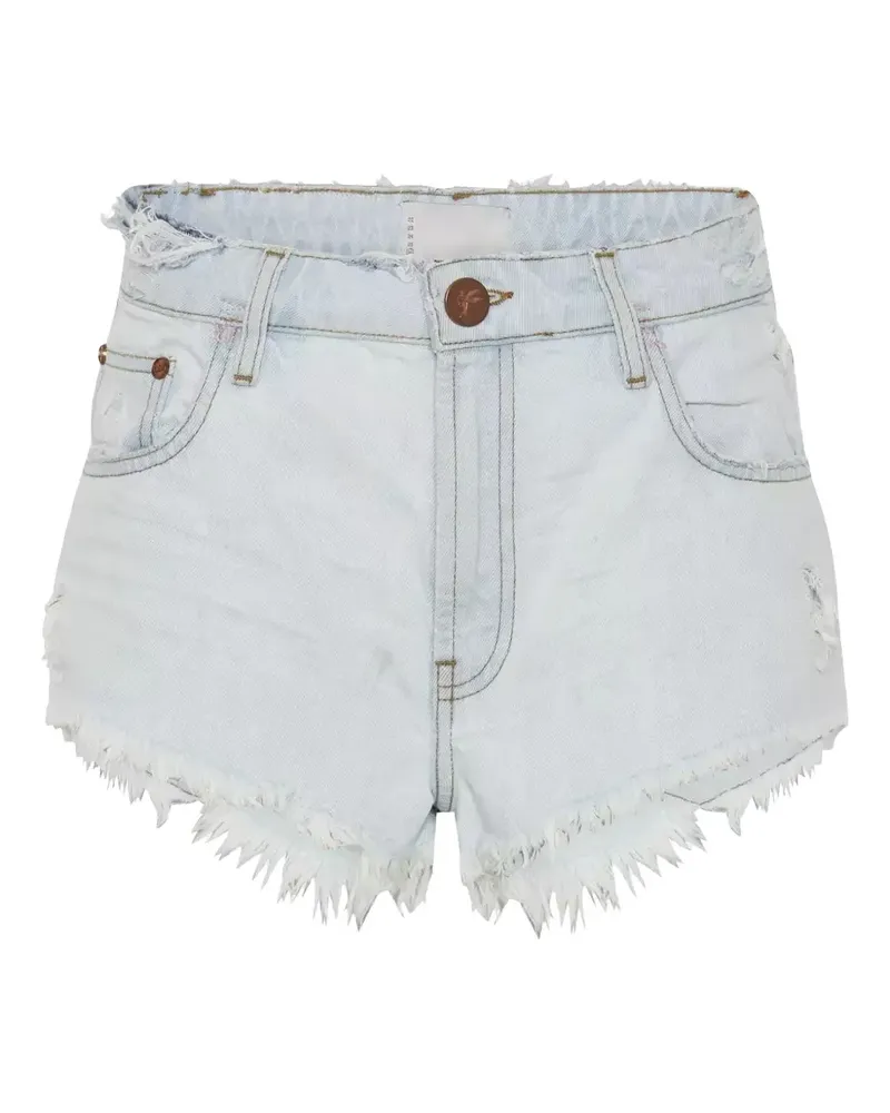 One Teaspoon The One frayed denim shorts - Blau Blau