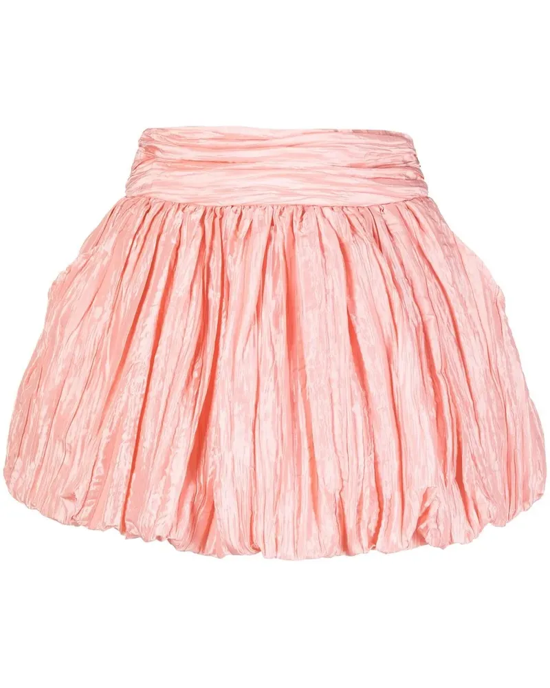 LoveShackFancy Minirock mit Raffungen - Rosa Rosa