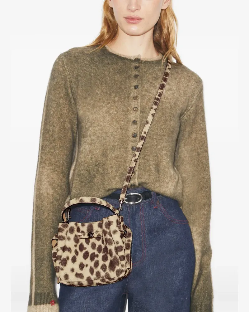 Tory Burch Mini Romy Beuteltasche mit Print - Nude Nude