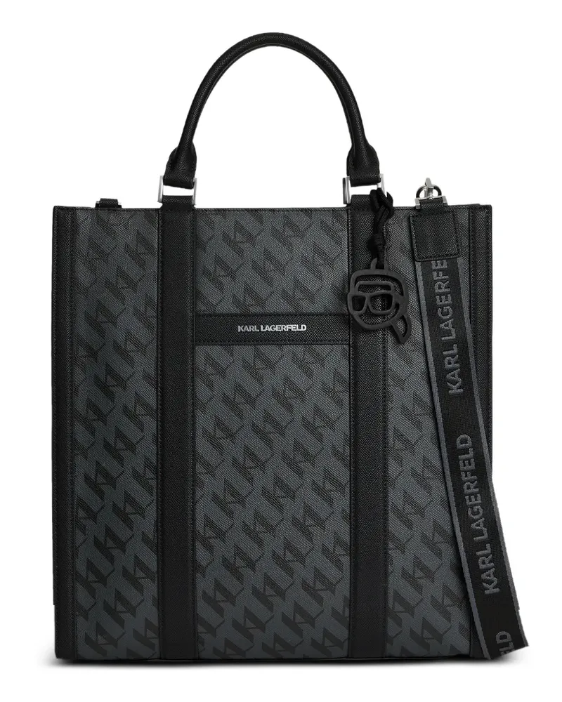 Karl Lagerfeld Ikon Monogram Tote Bag - Schwarz Schwarz