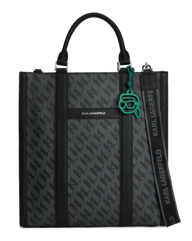 Karl Lagerfeld Ikon Monogram tote bag - Grau Grau