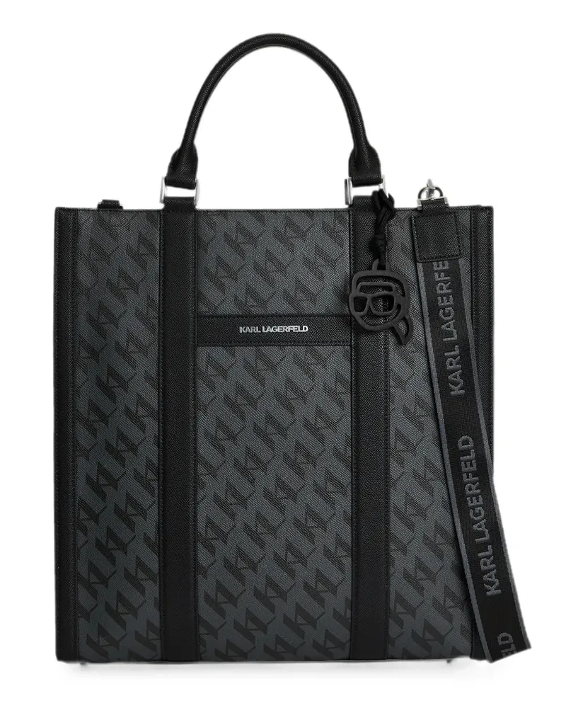 Karl Lagerfeld Ikon Monogram Tote Bag - Schwarz Schwarz