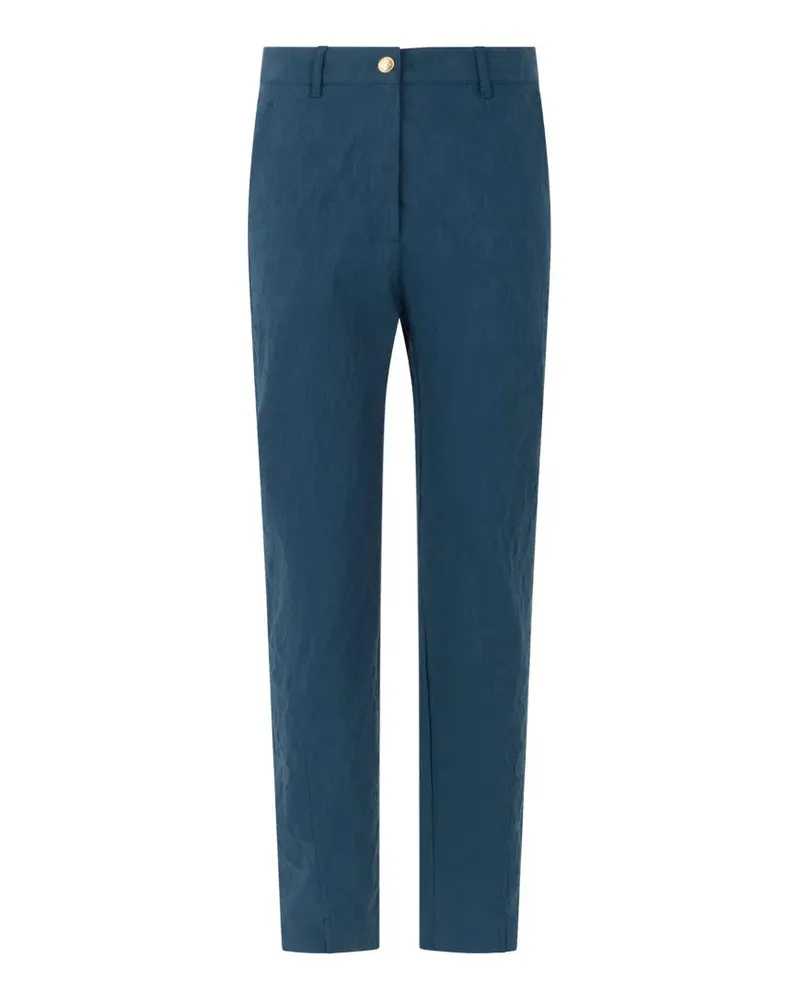 Roberto Cavalli Tapered-Hose mit Monogramm-Jacquard - Blau Blau