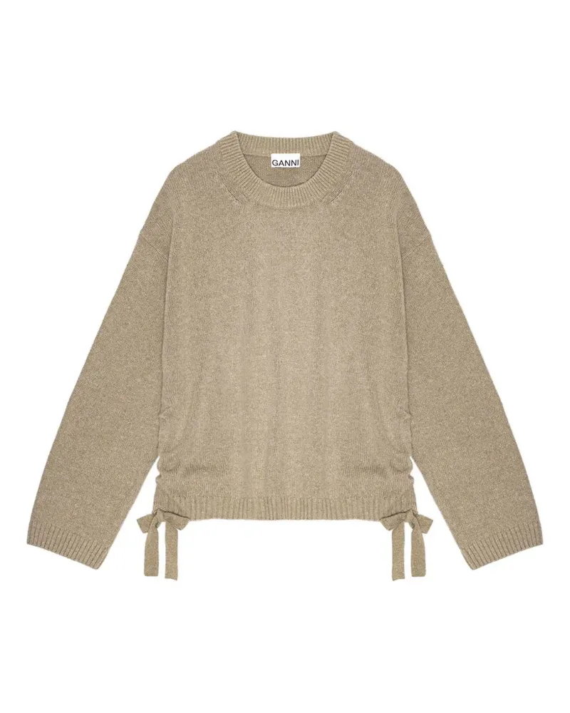 Ganni Pullover mit Kordelzug - Nude Nude