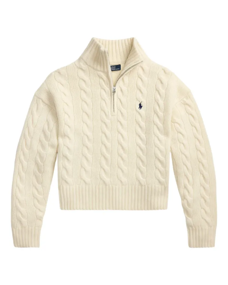 Ralph Lauren Pullover mit Zopfmuster - Nude Nude