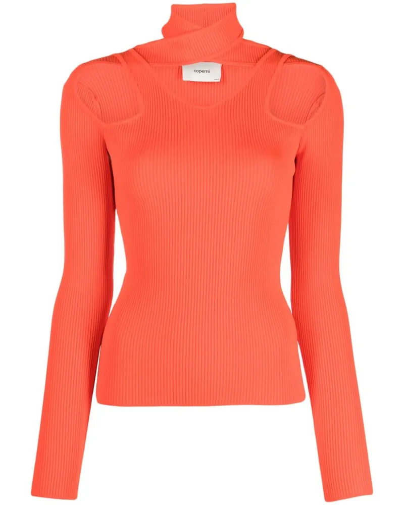 COPERNI Gerippter Pullover mit Cut-Outs - Rot Rot
