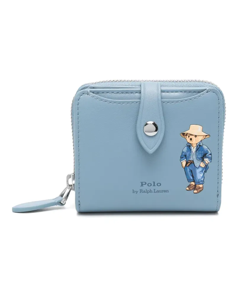 Ralph Lauren Portemonnaie mit Polo Bear - Blau Blau