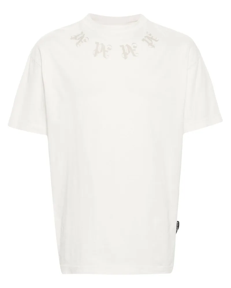 Palm Angels T-Shirt mit Monogramm-Print - Nude Nude