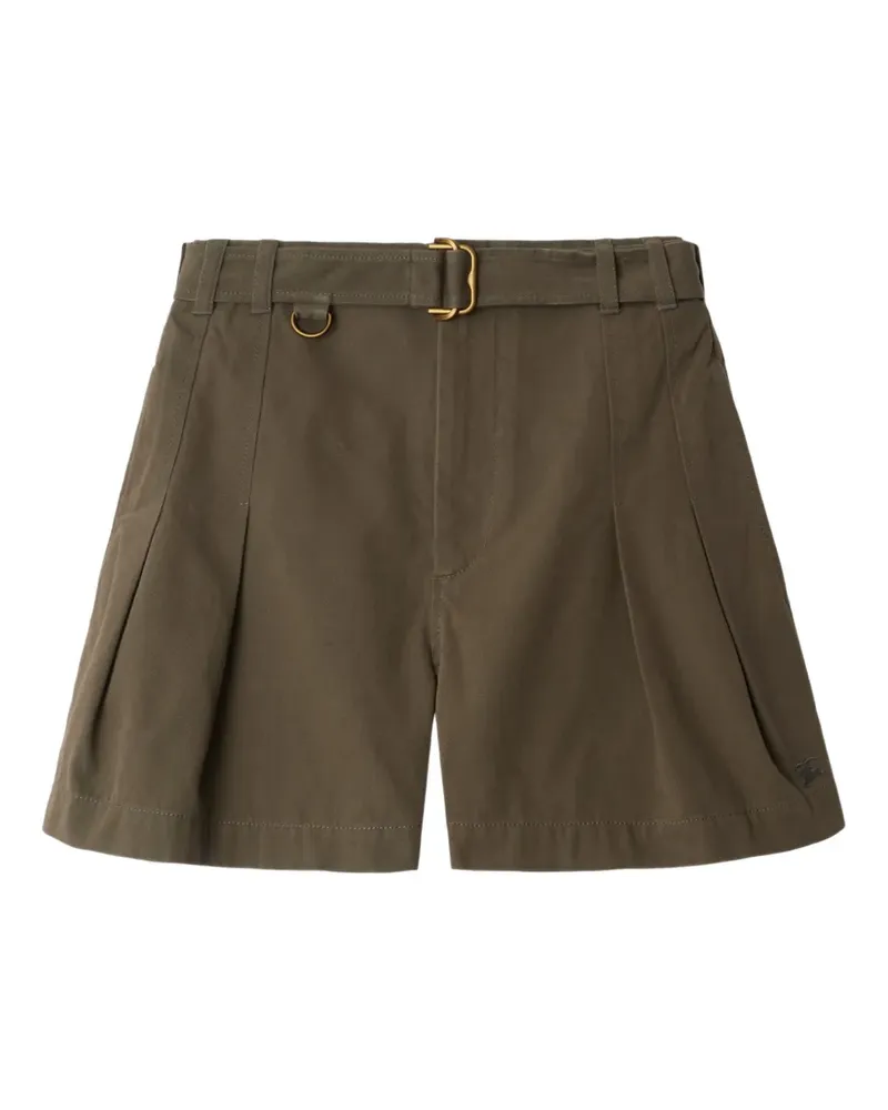 Burberry Gabardine-Shorts mit Gürtel - Grün Grün