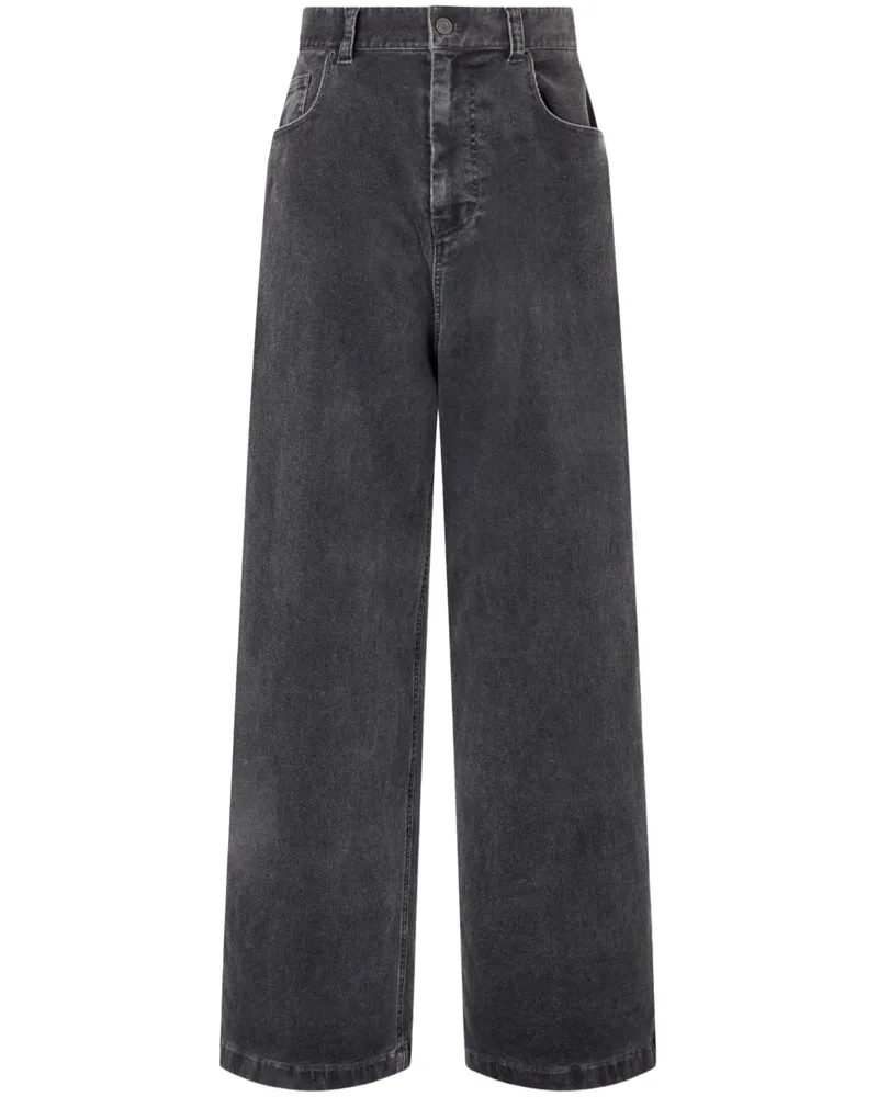 STUDIO TOMBOY Gerade High-Waist-Hose - Grau Grau