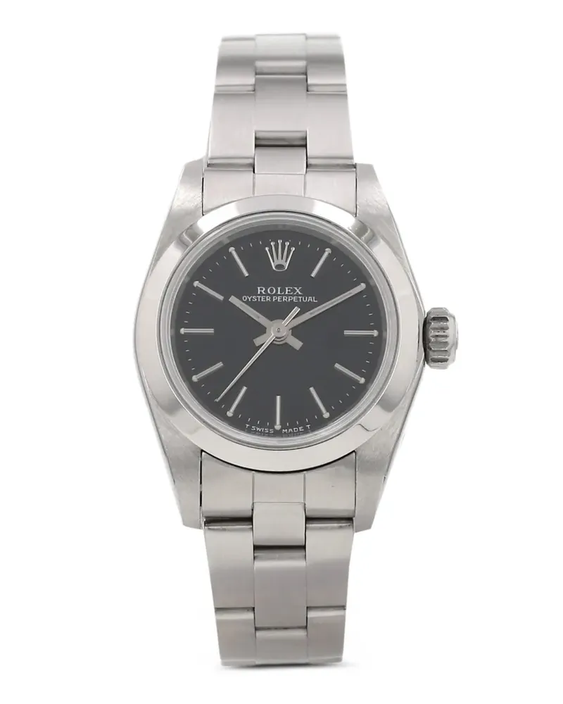 Rolex 1998 Lady Oyster Perpetual Armbanduhr 25 mm - Schwarz Schwarz