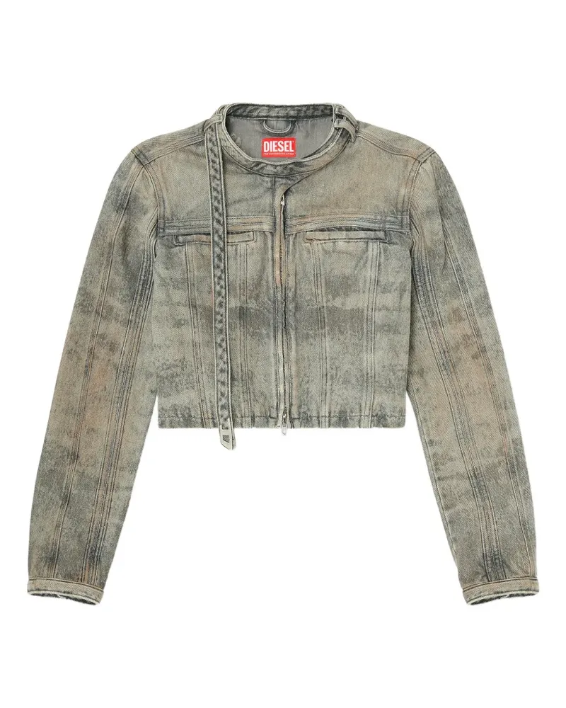 Diesel De-Saphix-Fsi1 Cropped-Jeansjacke - Grau Grau