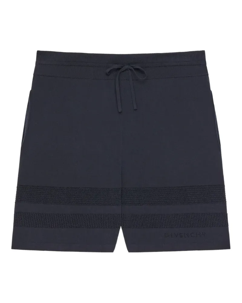 Givenchy Gestrickte Shorts mit Mesh-Details - Blau Blau