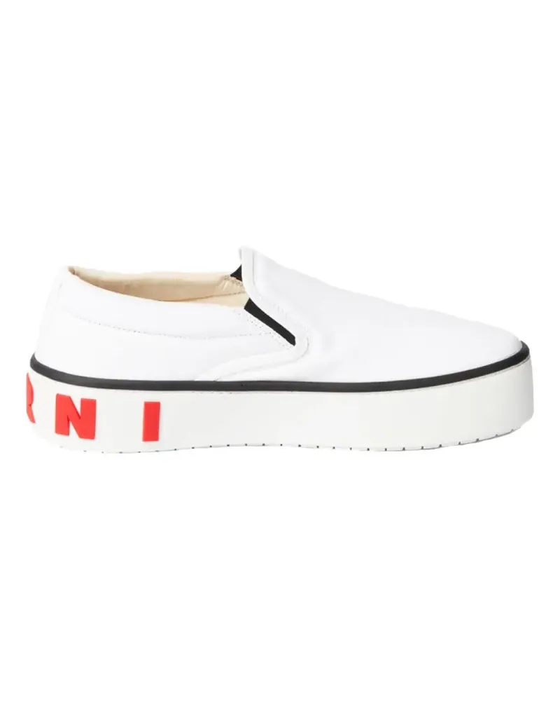 Marni logo slip-on sneakers - Weiß Weiß