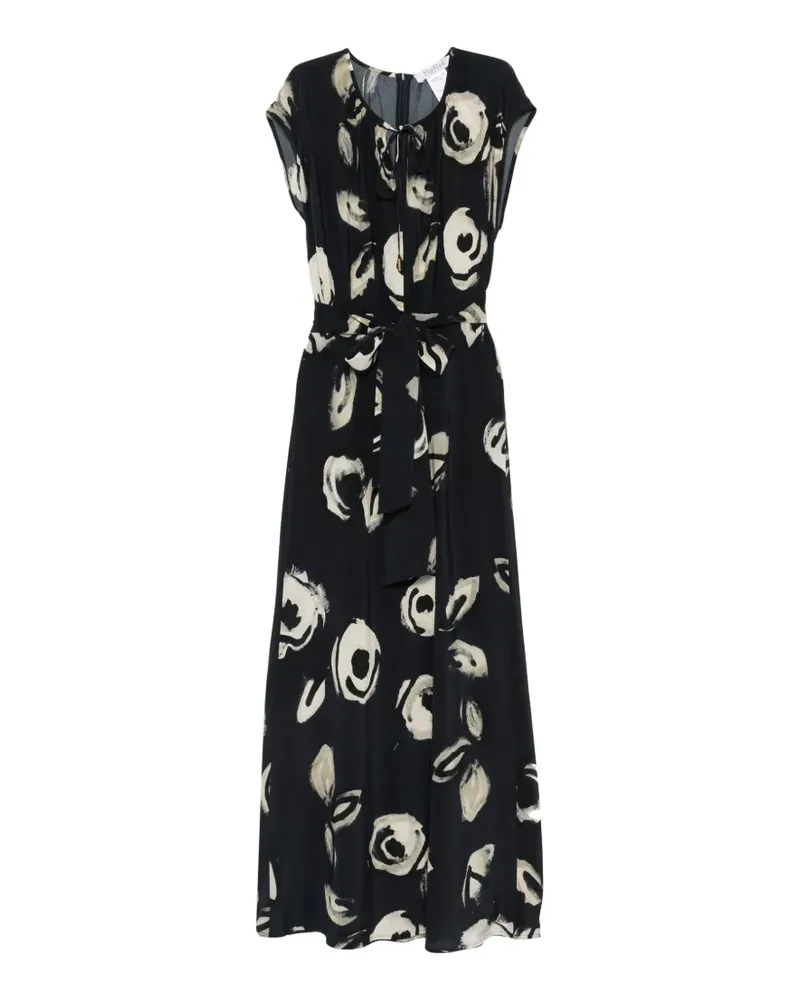 Max Mara printed tie-waist midi dress - Blau Blau