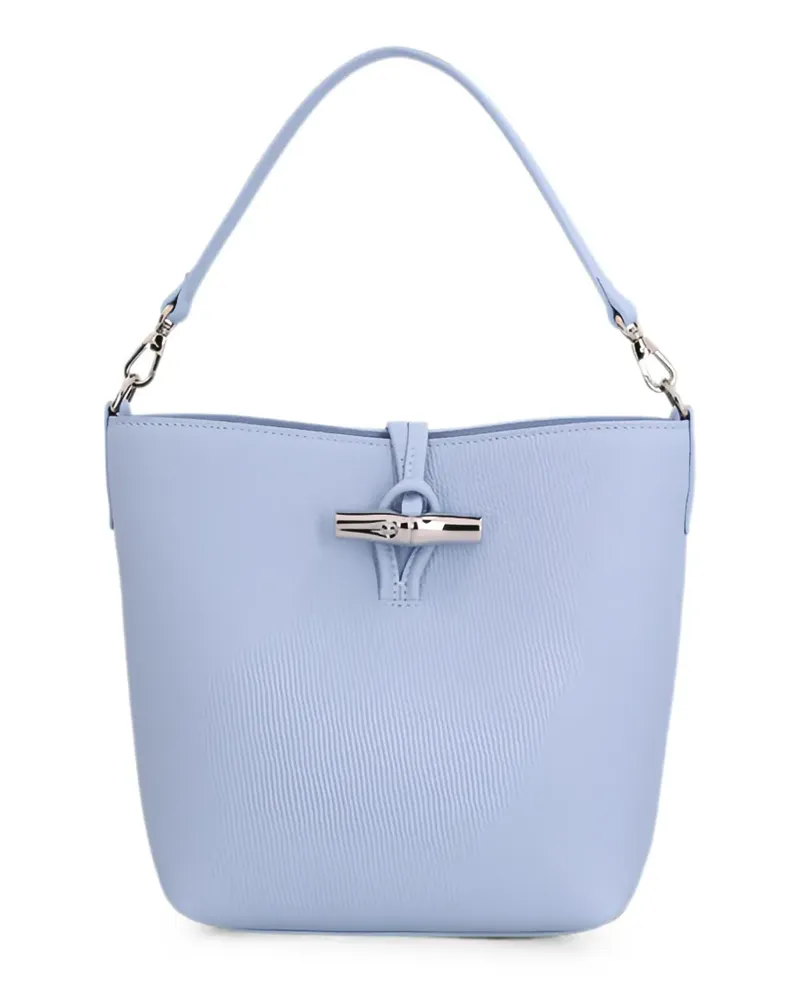 Longchamp mini Le Roseau leather shoulder bag - Blau Blau