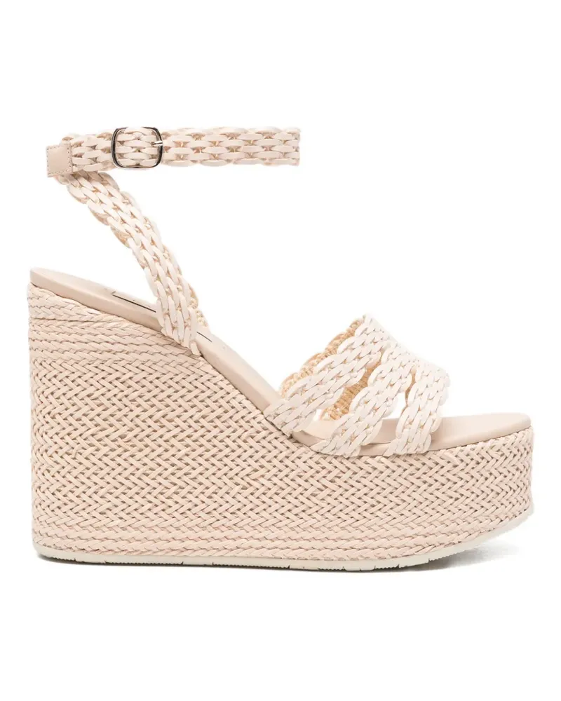 Casadei woven wedge espadrilles - Nude Nude