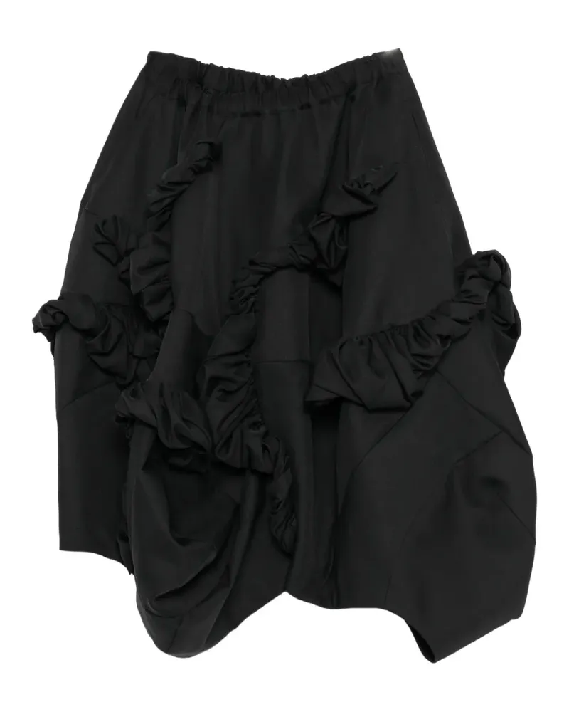 Comme des Garçons ruffled asymmetric skirt - Schwarz Schwarz