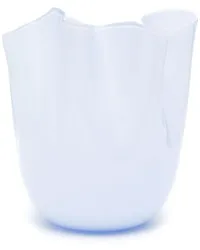 Venini Fazzoletto Vase aus Muranoglas (23cm x 22cm Blau