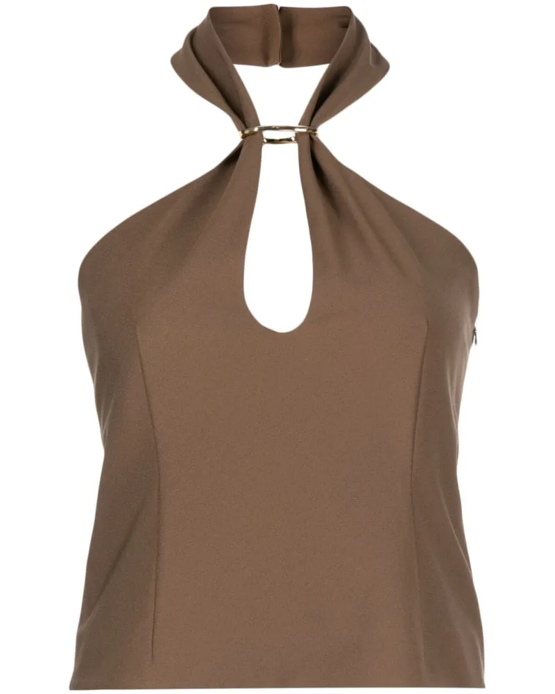 REJINA PYO Tilda Neckholder-Top - Braun Braun