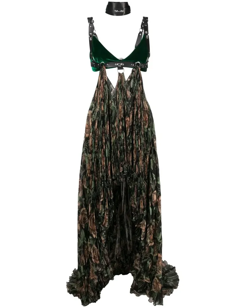 Roberto Cavalli Gemustertes Maxikleid - Nude Nude