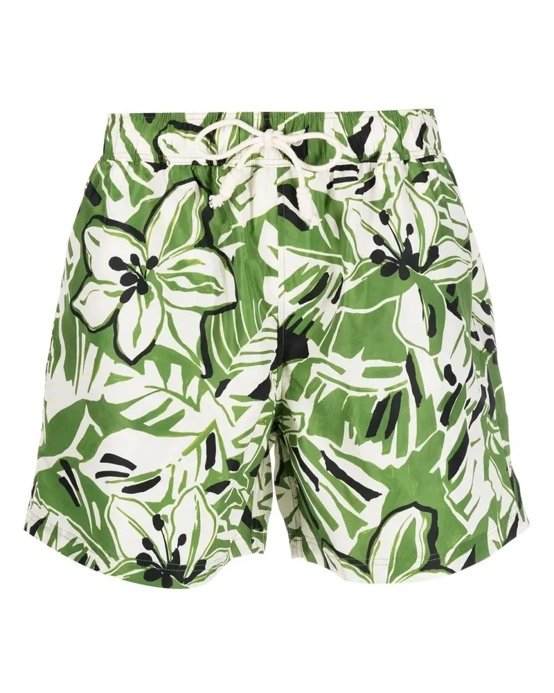 Palm Angels Badeshorts mit Blumen-Print - Grün Grün