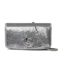 Stella McCartney S-Wave Umhängetasche aus Satin Silber