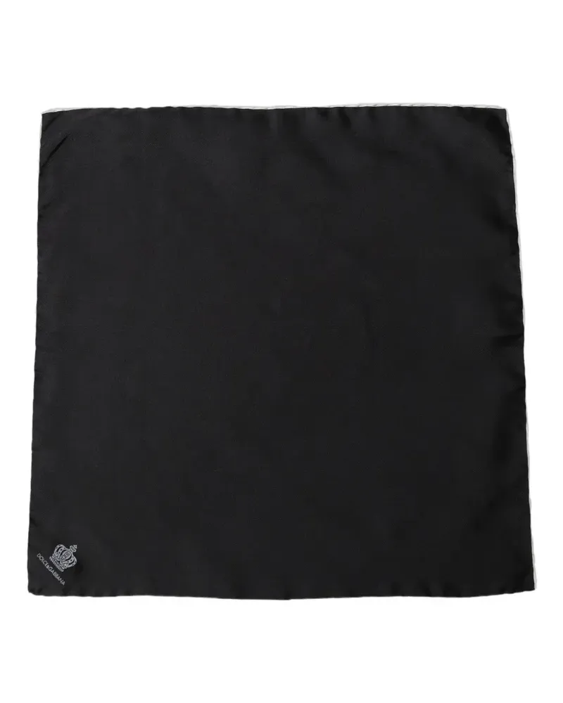 Dolce & Gabbana crown-print pocket square - Schwarz Schwarz
