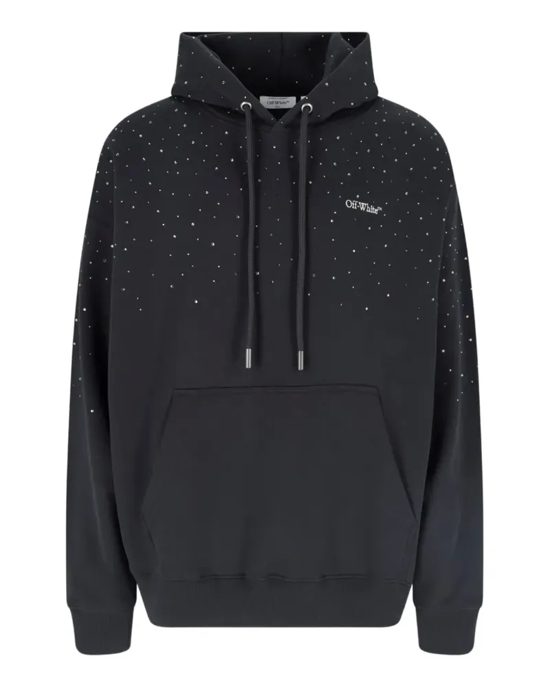 OFF-WHITE logo-detail hoodie - Schwarz Schwarz
