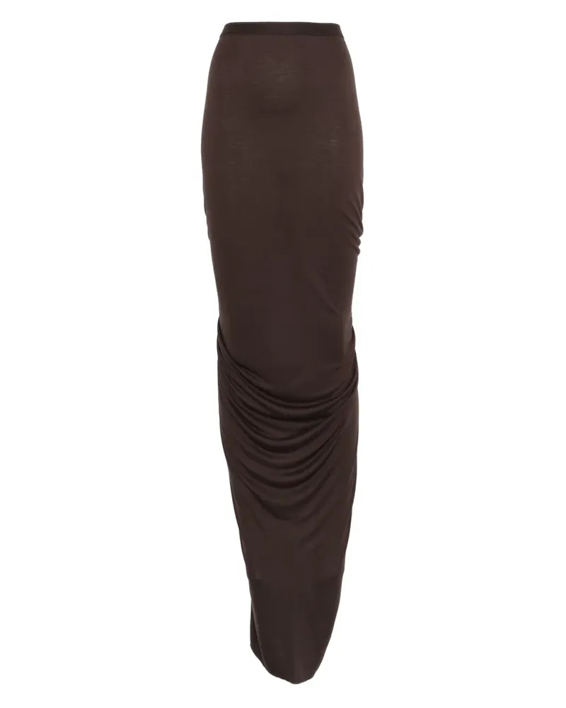 Rick Owens Lilies Drapierter Maxirock - Braun Braun