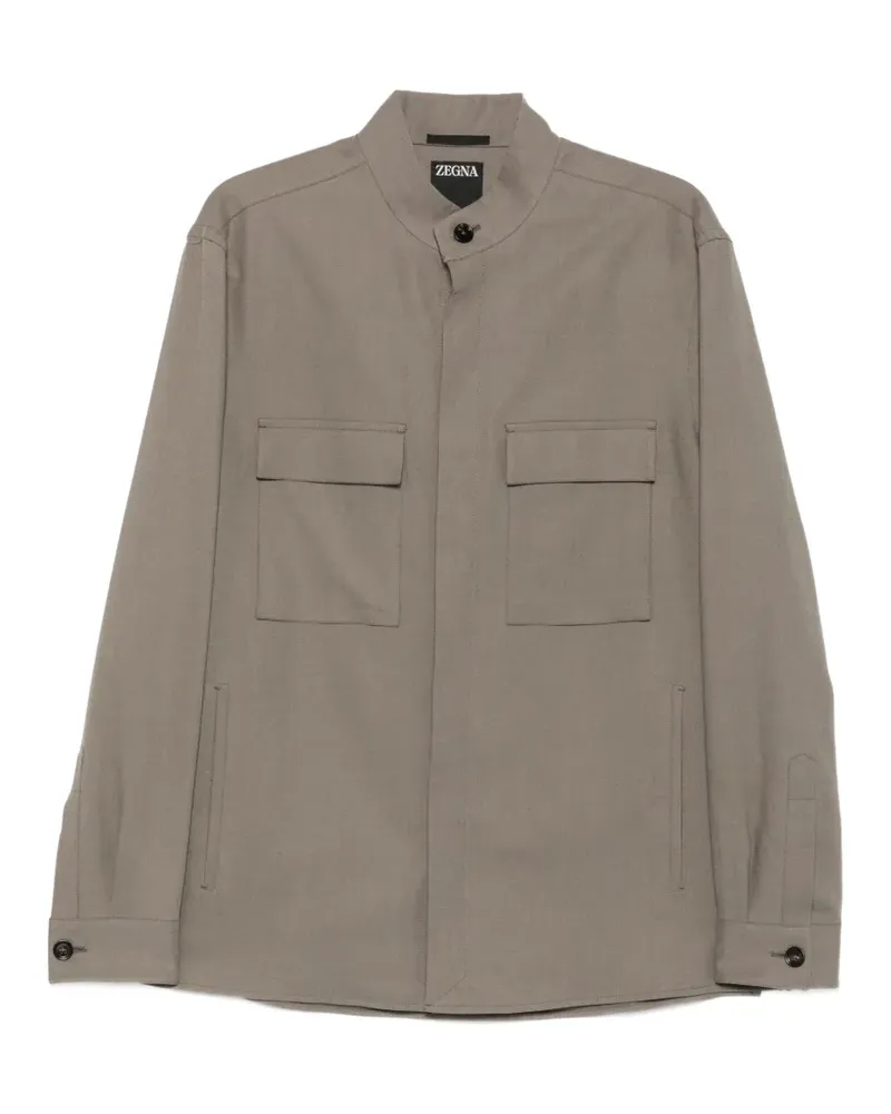 Ermenegildo Zegna buttoned overshirt - Grün Grün
