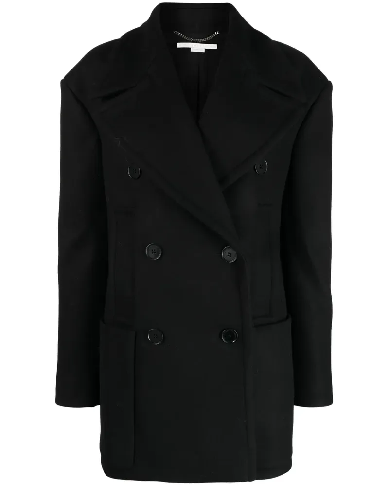 Stella McCartney Doppelreihiger Mantel - Schwarz Schwarz