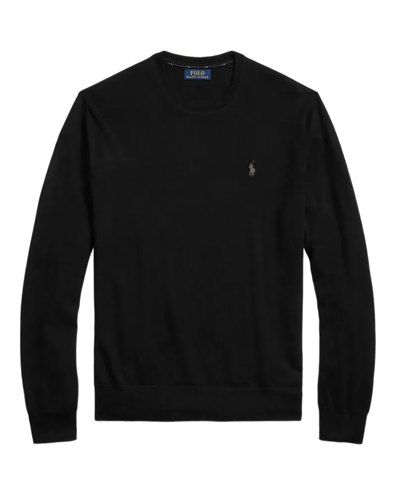 Ralph Lauren Bestickter Pullover - Schwarz Schwarz