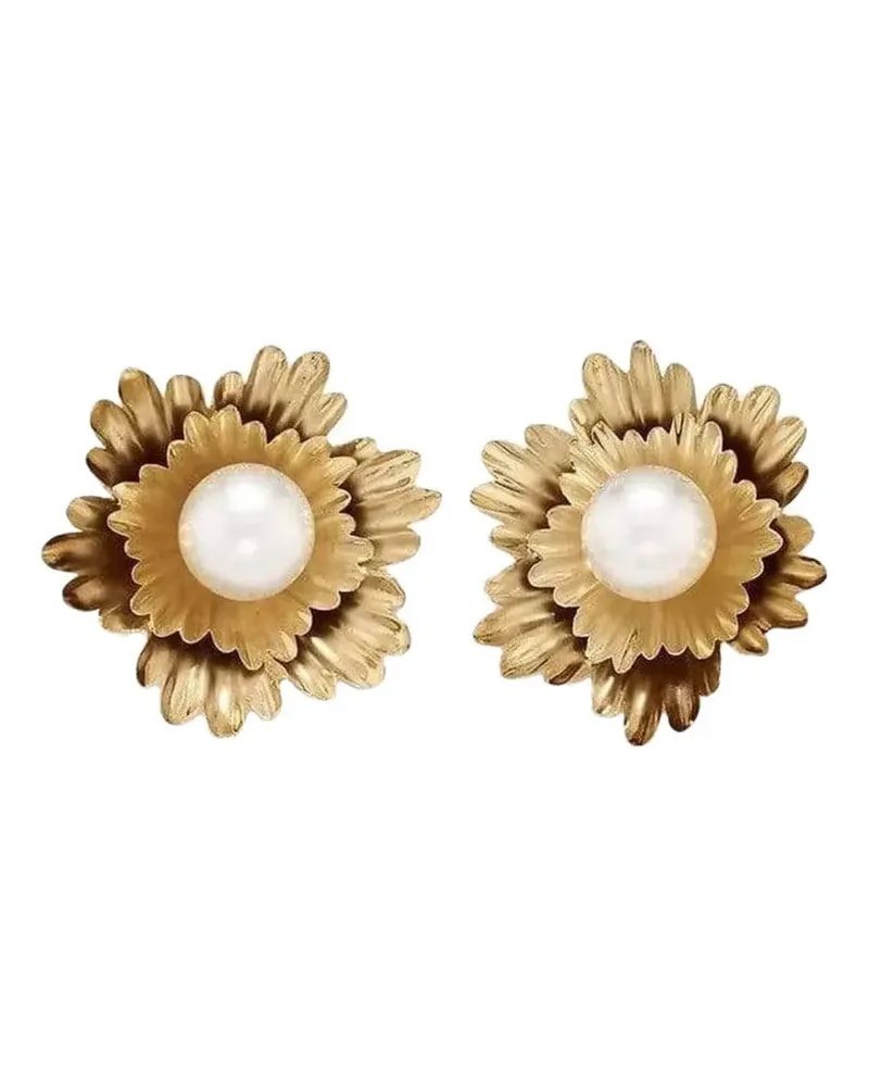 Irene Neuwirth 18K yellow gold Super Bloom pearl earrings Gold