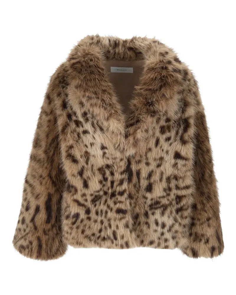 Bully Jacke aus Faux Fur mit Leopardenprint - Nude Nude